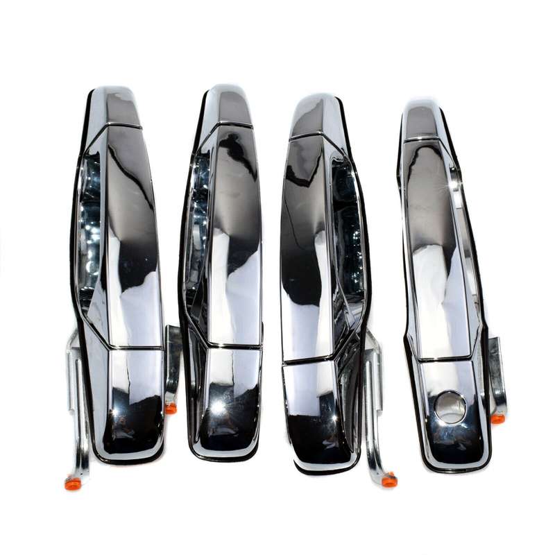 Outside Chrome Door Handles Set 4Pcs For Chevrolet Tahoe Silverado GMC Sierra
