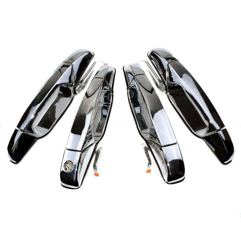 Outside Chrome Door Handles Set 4Pcs For Chevrolet Tahoe Silverado GMC Sierra