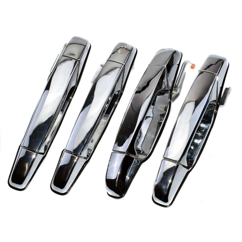Outside Chrome Door Handles Set 4Pcs For Chevrolet Tahoe Silverado GMC Sierra
