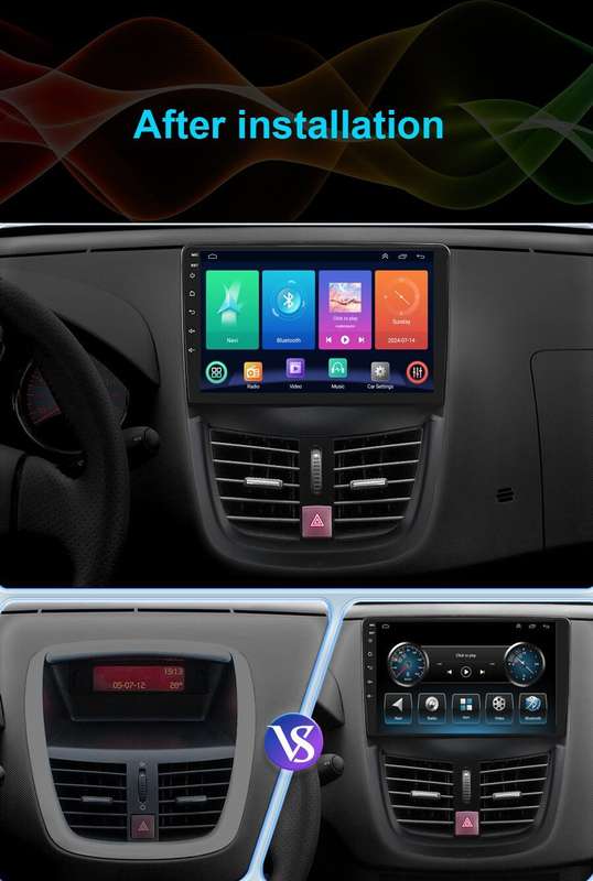 For Peugeot 207 CC 2006-2015 CarPlay Android Autoradio GPS DAB+ SatNav Bluetooth