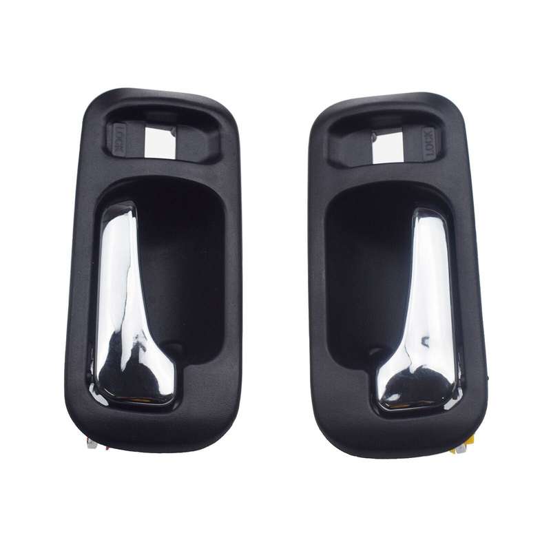 A Pair Chrome Black Inside Door Handles Rear Left &amp; Right For Honda CR-V Odyssey