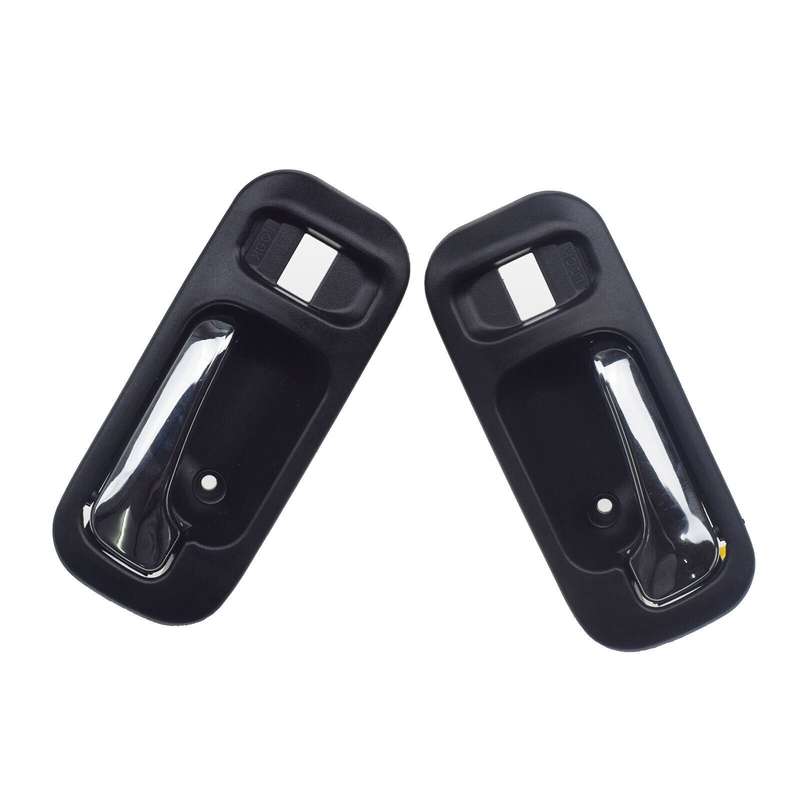 A Pair Chrome Black Inside Door Handles Rear Left &amp; Right For Honda CR-V Odyssey