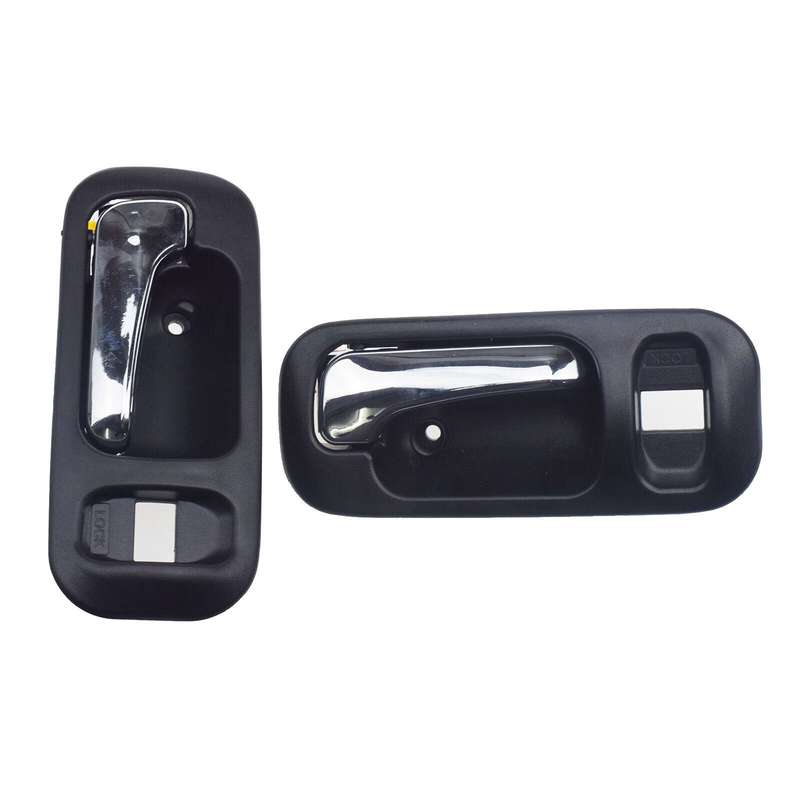 A Pair Chrome Black Inside Door Handles Rear Left &amp; Right For Honda CR-V Odyssey