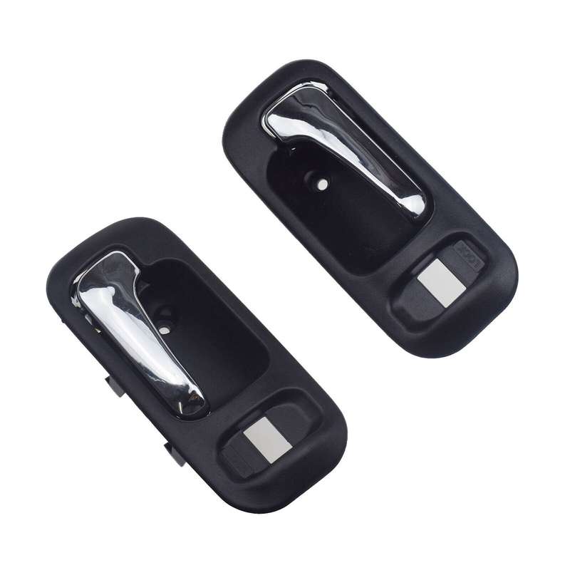 A Pair Chrome Black Inside Door Handles Rear Left &amp; Right For Honda CR-V Odyssey