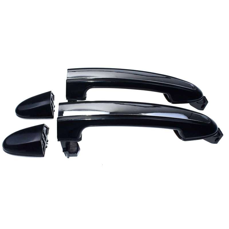 Outside Door Handle Chrome Pair Rear Left &amp; Right For Hyundai Santa Fe 2007-2012