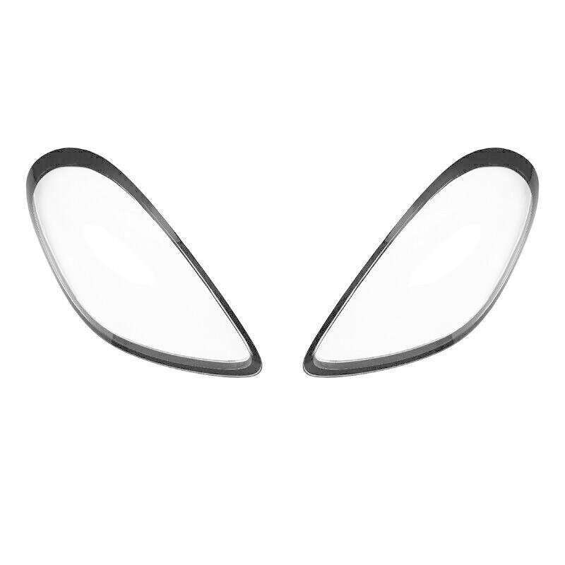 For Porsche Boxster Cayman 981 2014-2016 Headlight Headlamp Lens Cover Pair