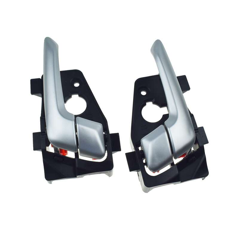 Rear Left &amp; Right Interior Door Handles Silver Pair For Kia Picanto 2011-2016