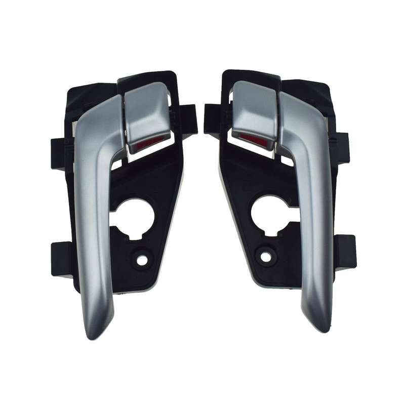 Rear Left &amp; Right Interior Door Handles Silver Pair For Kia Picanto 2011-2016