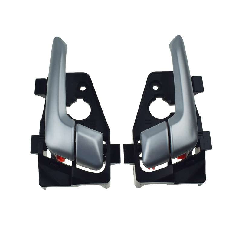 Rear Left &amp; Right Interior Door Handles Silver Pair For Kia Picanto 2011-2016