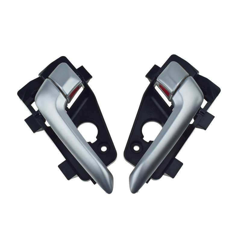 Rear Left &amp; Right Interior Door Handles Silver Pair For Kia Picanto 2011-2016