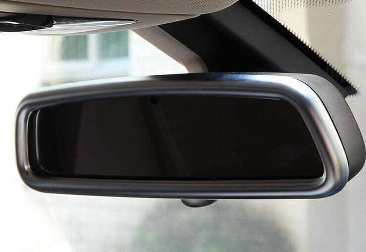 For BMW 3 4 Series 2013-2019 Matte Silver Interior Console Rearview Mirror Cover