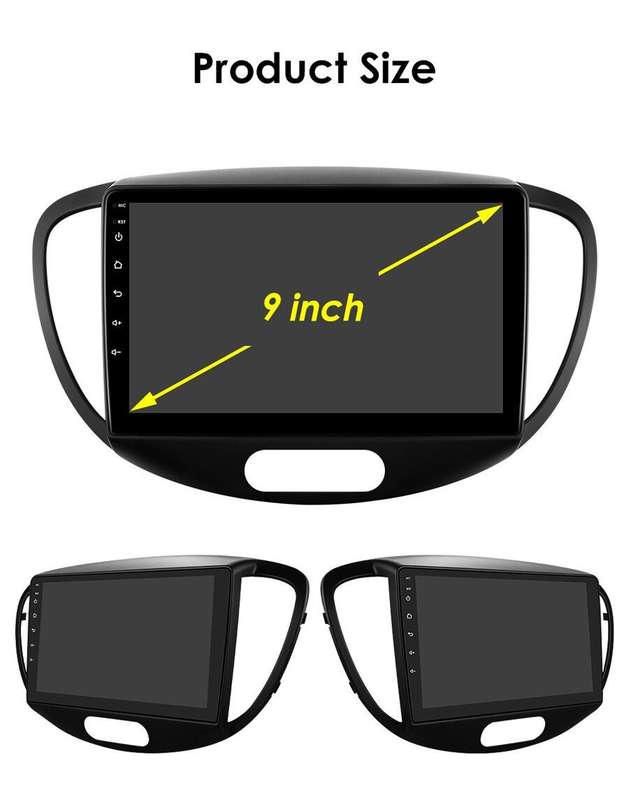 9" Touch Screen Autoradio For Hyundai i10 2007-2013 DAB Android12 GPS Navigation