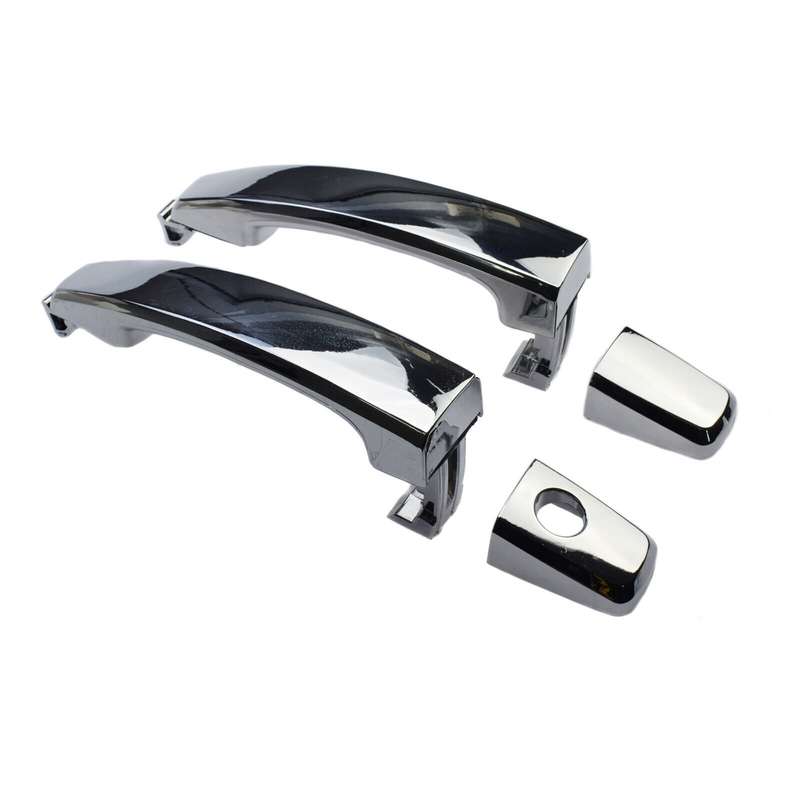 Chrome Exterior Door Handle 2PCS Front Left &amp; Right For Chevrolet Aveo 2007-2009