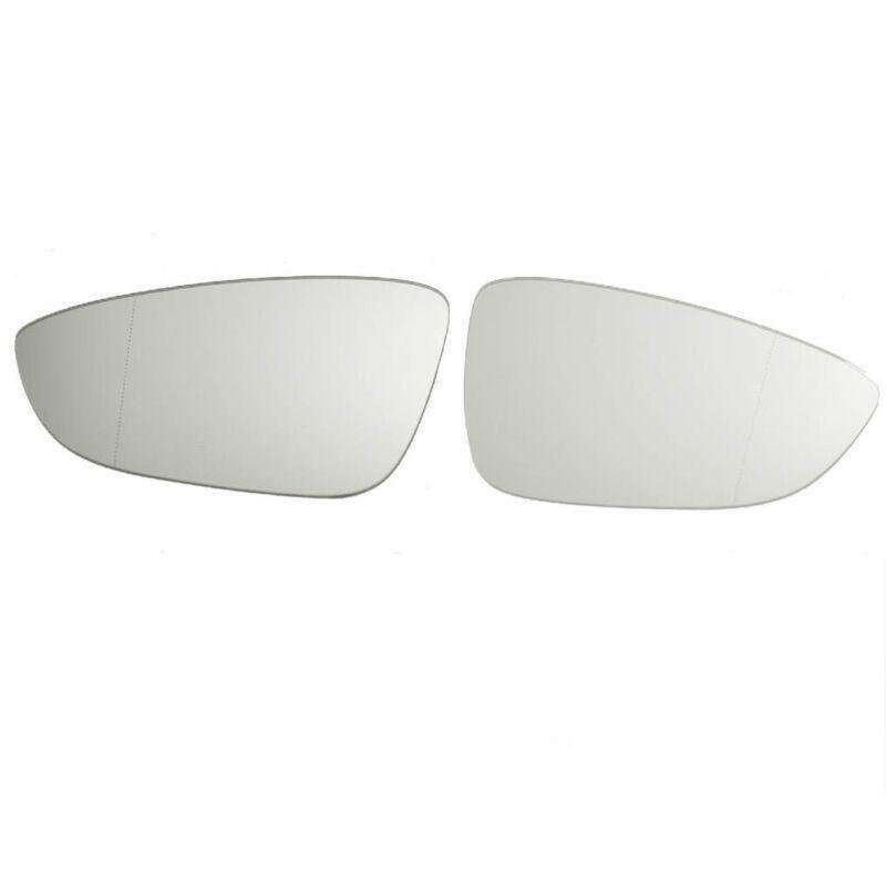 Mirror Glass w/ Backing Plate For VW PASSAT B7 2011-2015 Pair