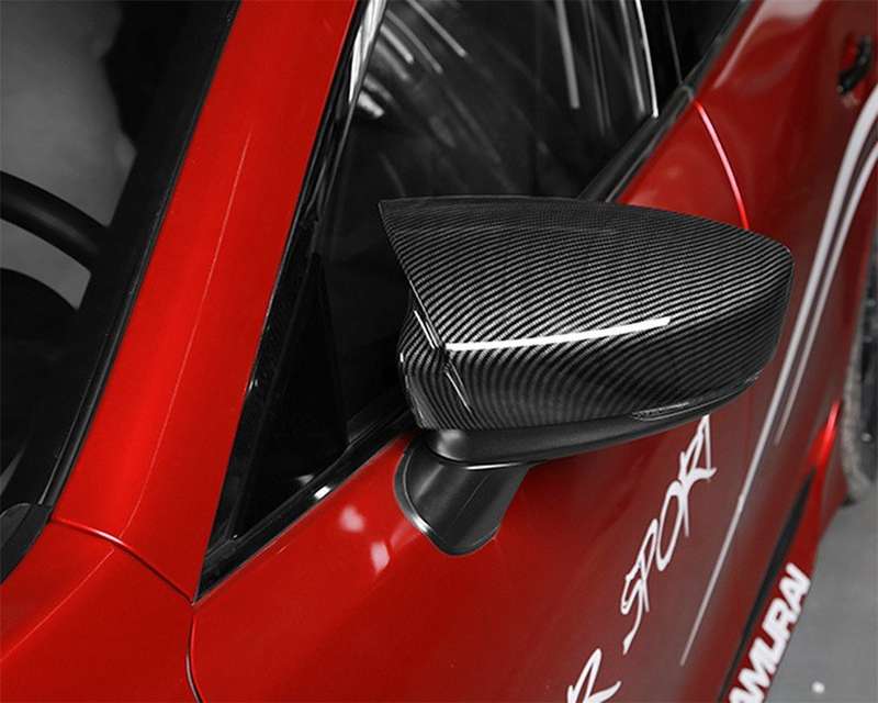 For Mazda 6 Atenza 2018-2021 Carbon Fiber Horn Side Rear View Mirror Cover Trim