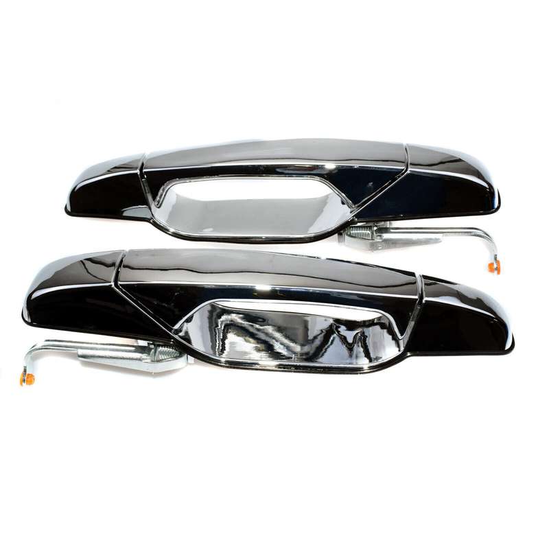 Outside Chrome Door Handles Rear L &amp; R For Chevrolet Tahoe Silverado GMC Sierra