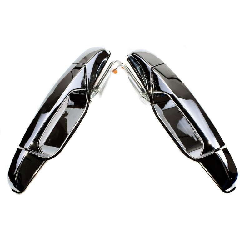 Outside Chrome Door Handles Rear L &amp; R For Chevrolet Tahoe Silverado GMC Sierra