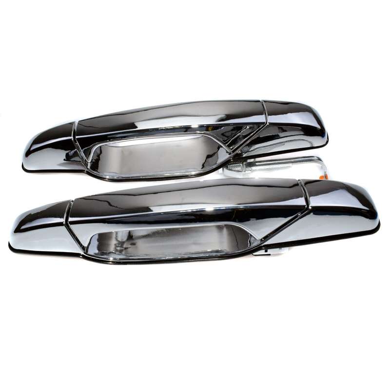 Outside Chrome Door Handles Rear L &amp; R For Chevrolet Tahoe Silverado GMC Sierra