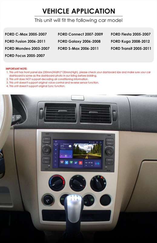 DAB+ Car Stereo Android Sat Navi Radio For FORD FOCUS C-MAX KUGA FIESTA TRANSIT
