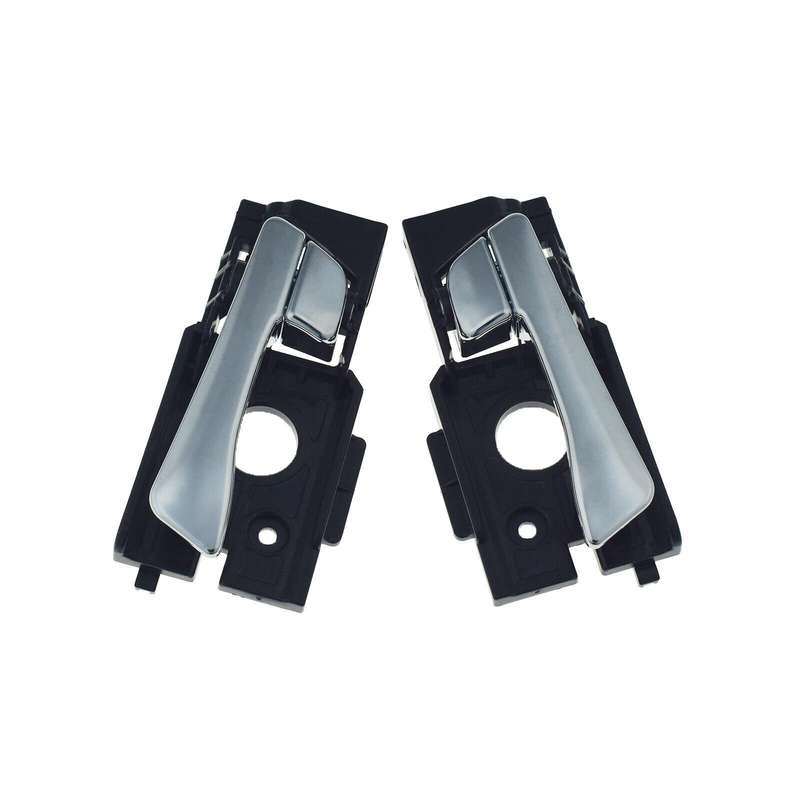Front Left &amp; Right Interior Door Handles Pair Chrome For Hyundai Accent 2012-17