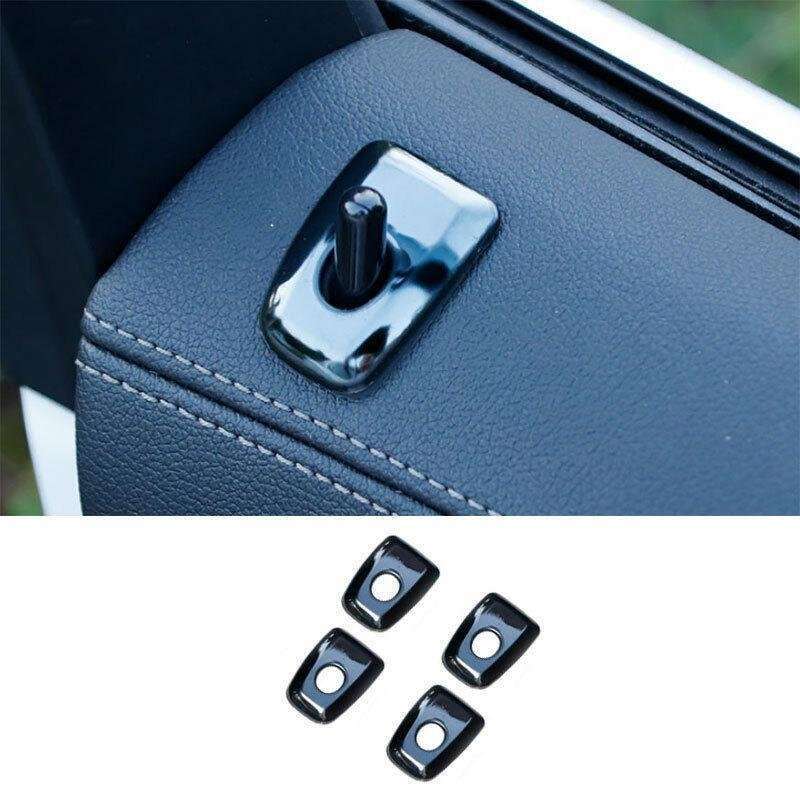 For BMW X5 G05 2019-2021 Black Titanium Inner Door Bolt Lock Down Ring Trim 4PCS