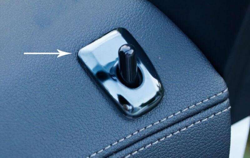 For BMW X5 G05 2019-2021 Black Titanium Inner Door Bolt Lock Down Ring Trim 4PCS
