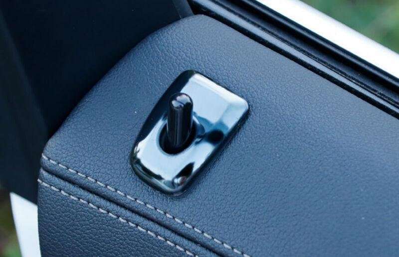 For BMW X5 G05 2019-2021 Black Titanium Inner Door Bolt Lock Down Ring Trim 4PCS