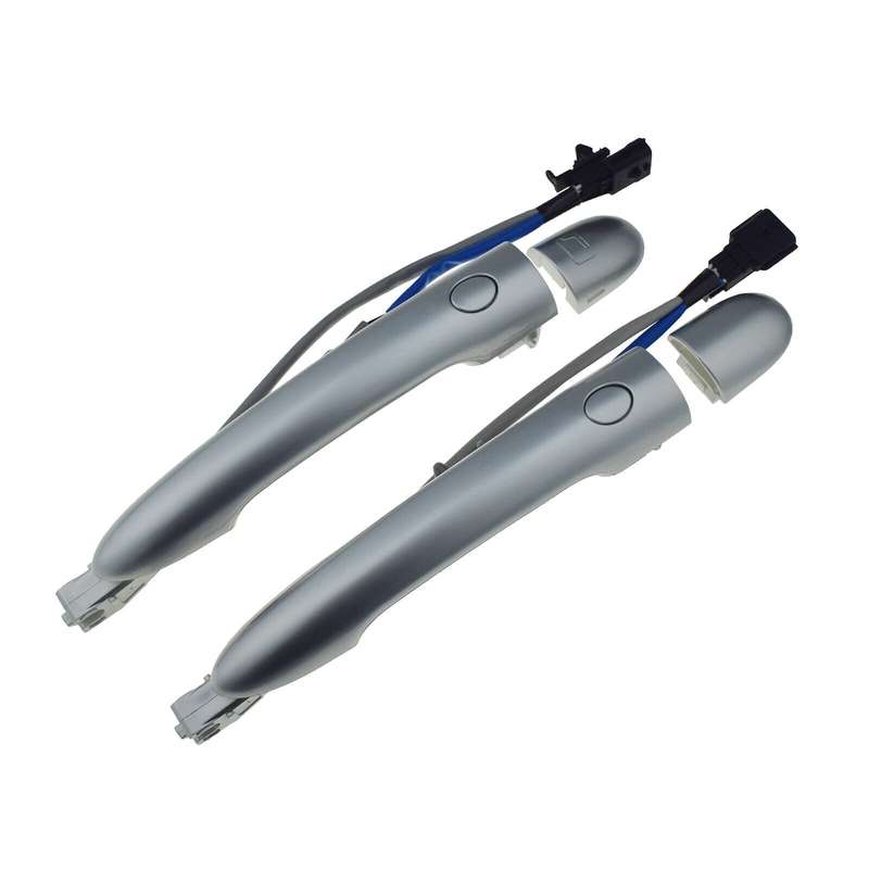 Front LH &amp; RH Exterior Silver Door Handle w/ Inductance For Renault Koleos 09-18