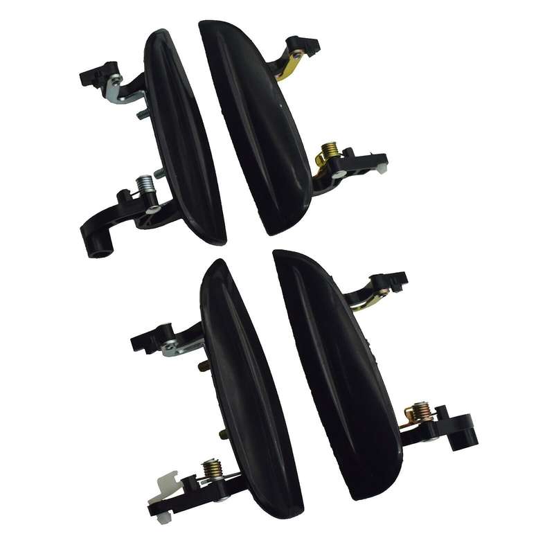 Black Exterior Outside Door Handles Set of 4 FL FR RL RR For 2003-2005 Kia Rio