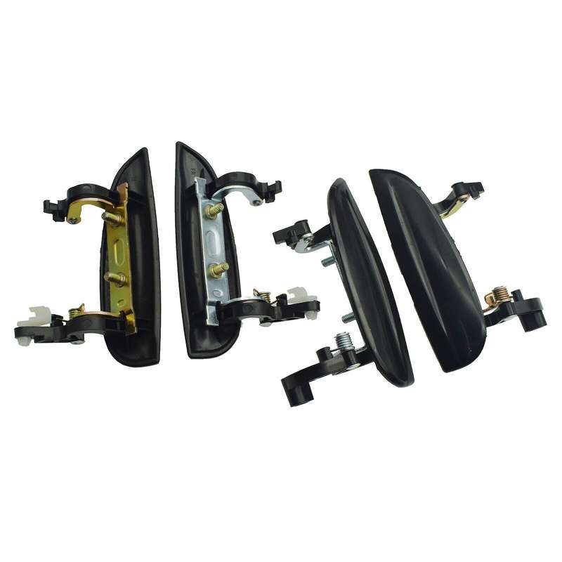 Black Exterior Outside Door Handles Set of 4 FL FR RL RR For 2003-2005 Kia Rio