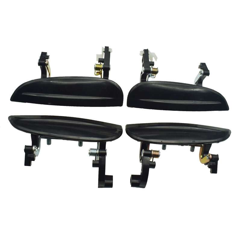 Black Exterior Outside Door Handles Set of 4 FL FR RL RR For 2003-2005 Kia Rio