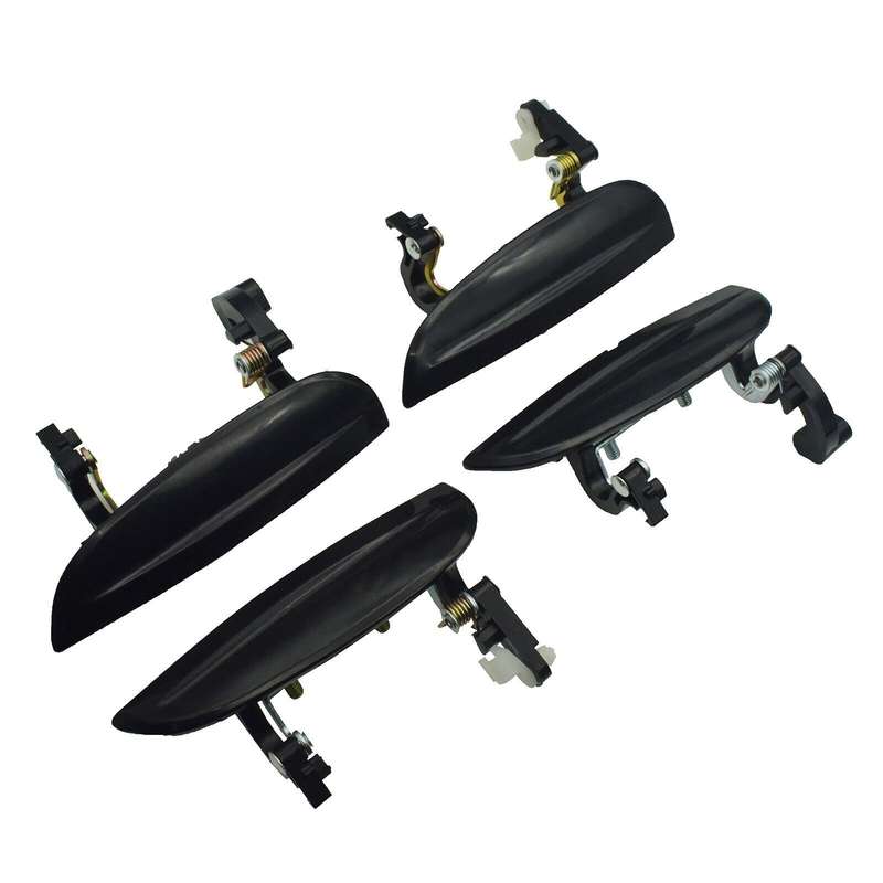 Black Exterior Outside Door Handles Set of 4 FL FR RL RR For 2003-2005 Kia Rio