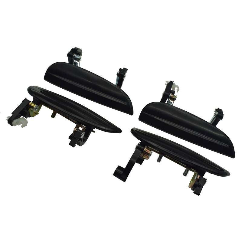 Black Exterior Outside Door Handles Set of 4 FL FR RL RR For 2003-2005 Kia Rio