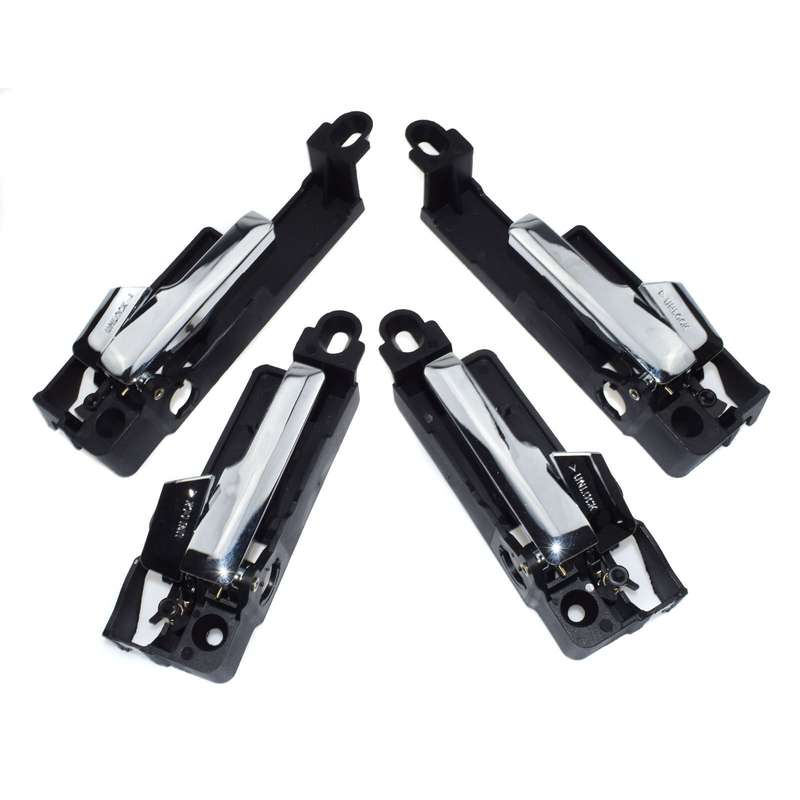 4Pcs Front Rear Left Right Inside Interior Chrome Door Handle For Ford Fusion