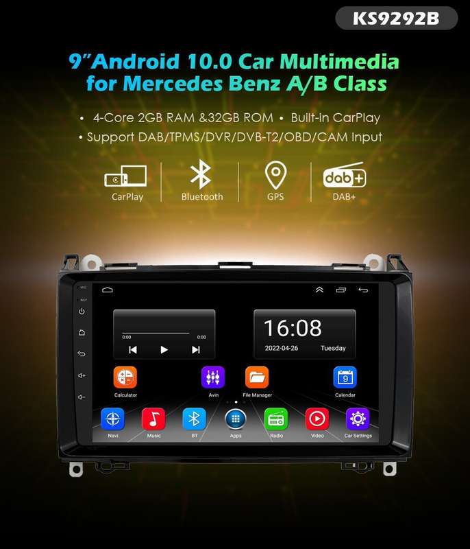 9"Android12 Car Stereo Radio Sat Nav for Mercedes Sprinter Viano Vito VW Crafter
