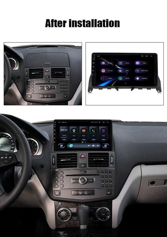 Android Video DAB+Car Radio Stereo GPS For Mercedes C-Class W204 S204 2006-2011