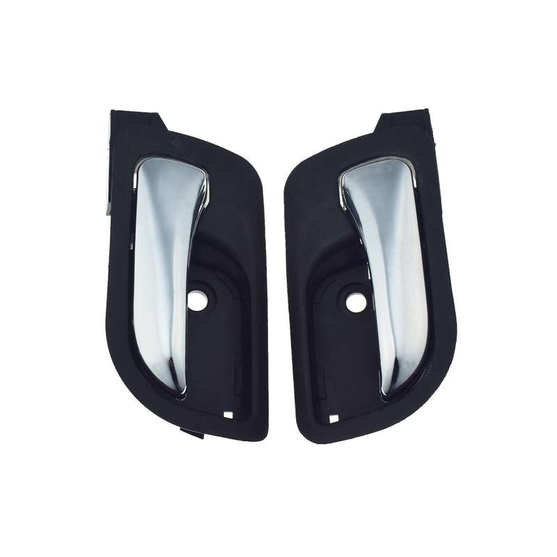 Rear Left &amp; Right Interior Door Handles Chrome Pair For Honda Accord 2003-2007