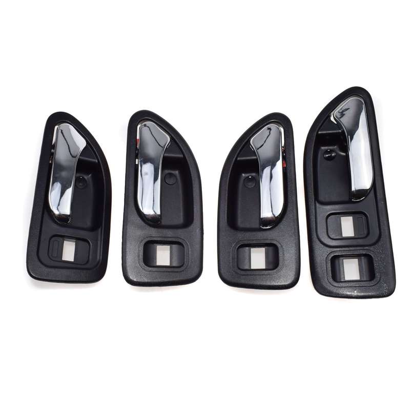 For HONDA ACCORD 1994-1997 Black INSIDE INTERIOR DOOR HANDLE FL FR RL RR 4pcs