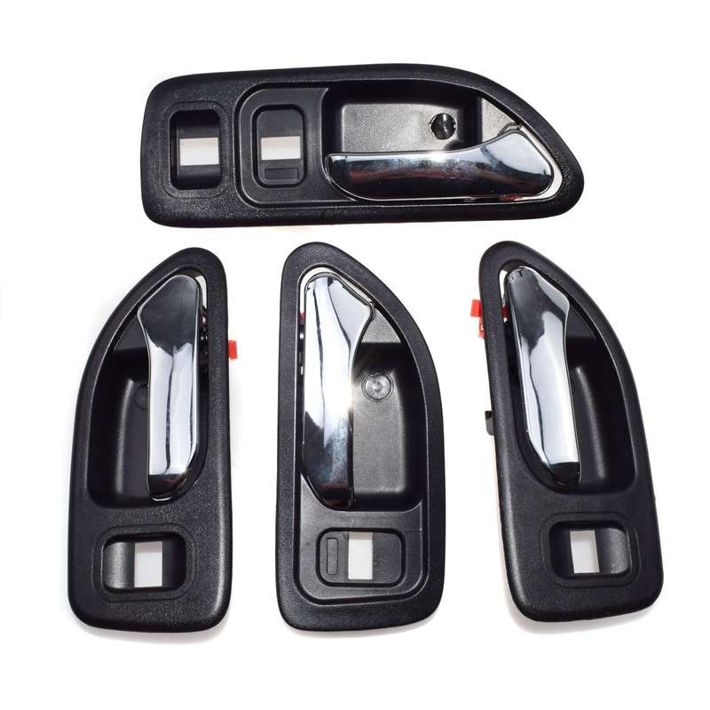 For HONDA ACCORD 1994-1997 Black INSIDE INTERIOR DOOR HANDLE FL FR RL RR 4pcs