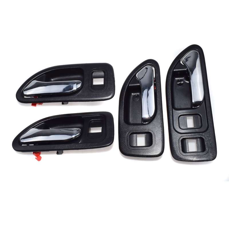 For HONDA ACCORD 1994-1997 Black INSIDE INTERIOR DOOR HANDLE FL FR RL RR 4pcs