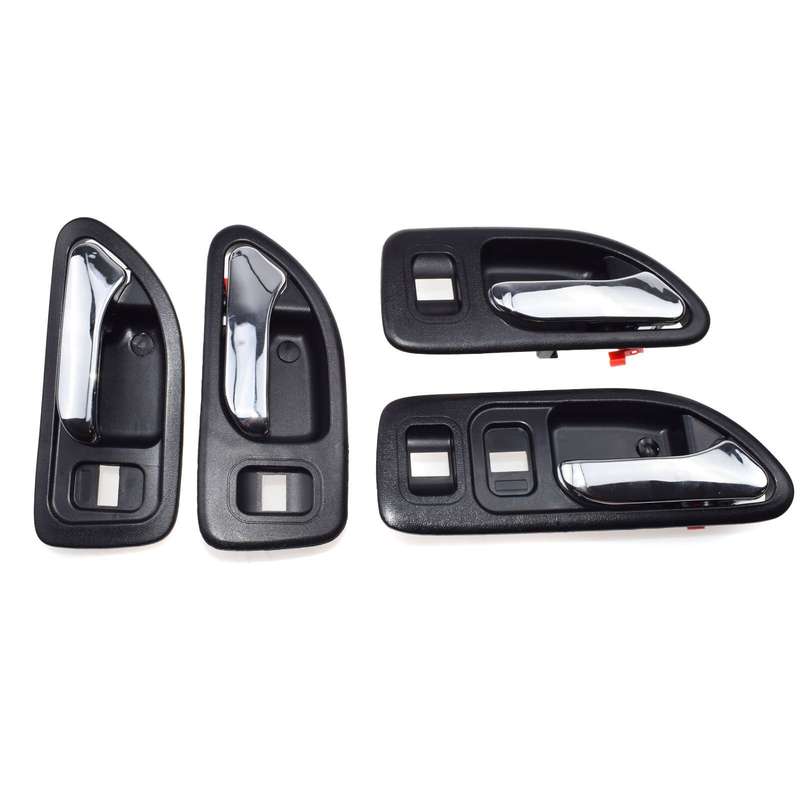 For HONDA ACCORD 1994-1997 Black INSIDE INTERIOR DOOR HANDLE FL FR RL RR 4pcs