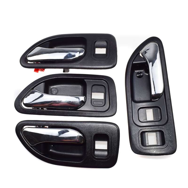 For HONDA ACCORD 1994-1997 Black INSIDE INTERIOR DOOR HANDLE FL FR RL RR 4pcs