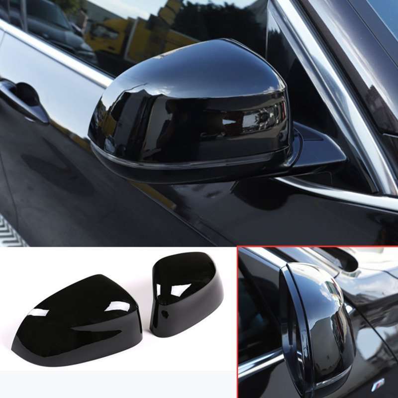 Glossy black For BMW X5 X7 2019-2022 Rear Side Rearview Mirror Cover Trim Decor