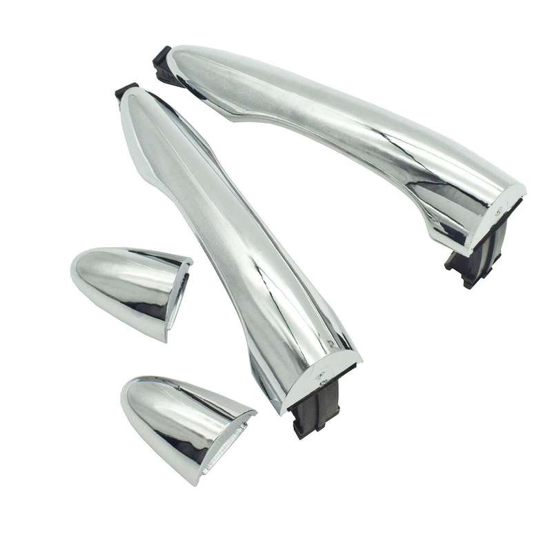 Rear Left &amp; Right Exterior Door Handles Chrome Pair For Kia Sportage 2011-2016