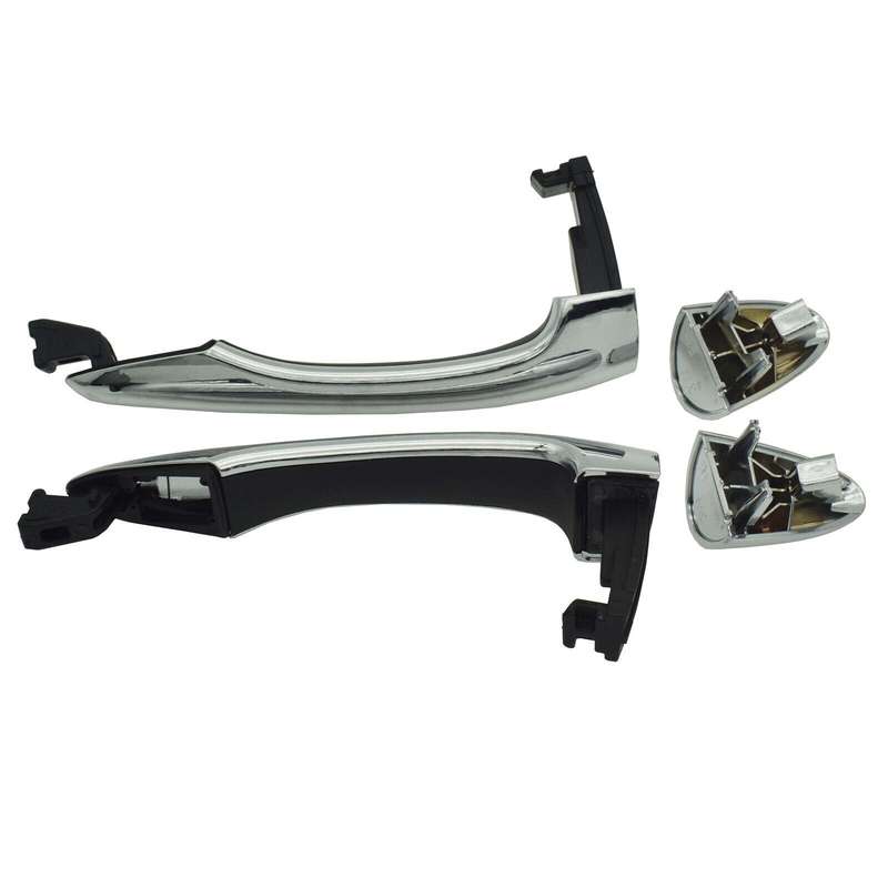 Rear Left &amp; Right Exterior Door Handles Chrome Pair For Kia Sportage 2011-2016