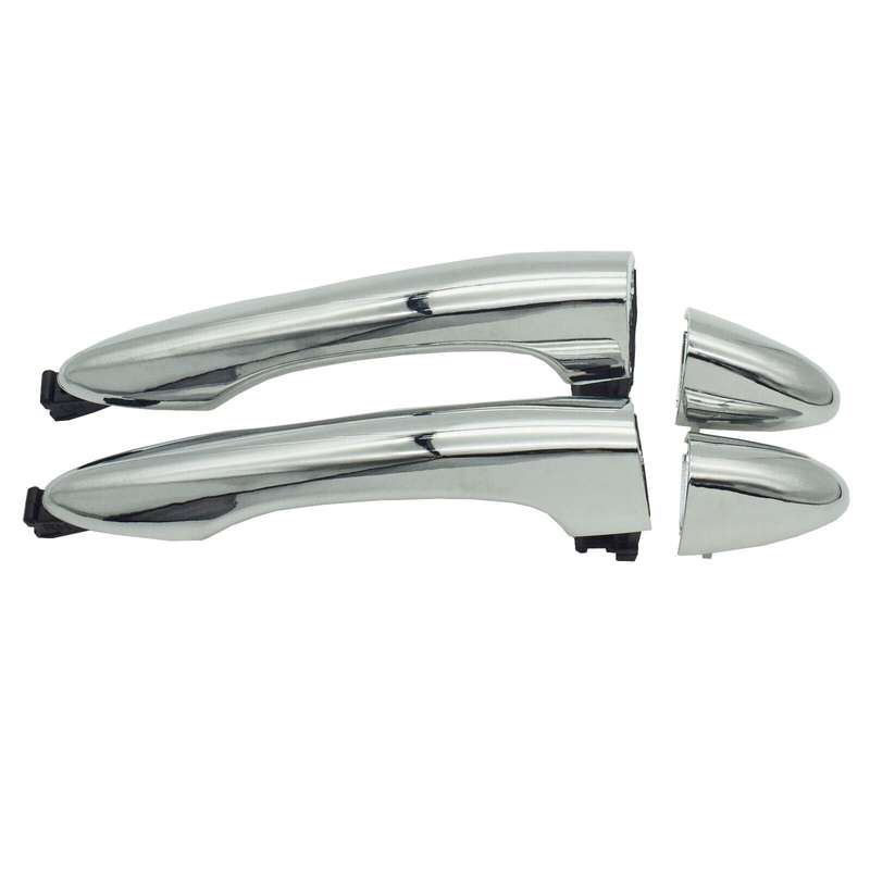 Rear Left &amp; Right Exterior Door Handles Chrome Pair For Kia Sportage 2011-2016