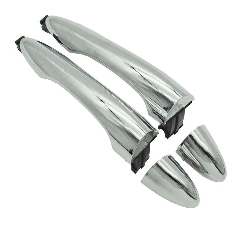 Rear Left &amp; Right Exterior Door Handles Chrome Pair For Kia Sportage 2011-2016
