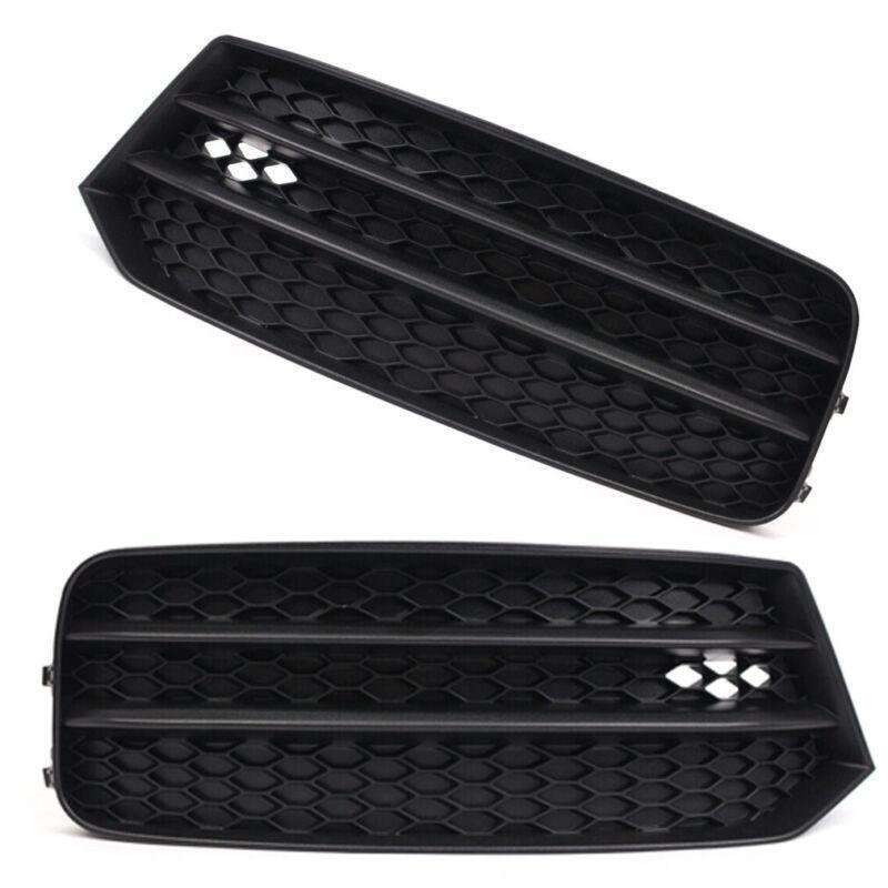 Front Bumper Fog Light Grille Cover For Audi A1 2016-2019 Black Pair