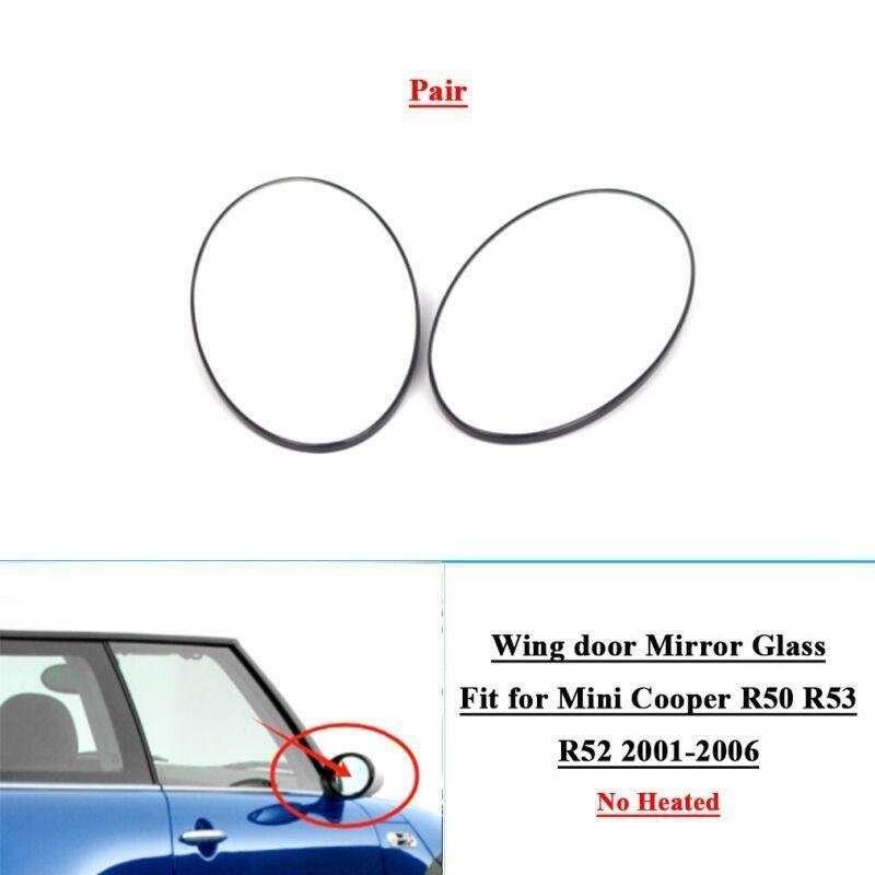 2pcs Wing door Mirror Glass For Mini Cooper R50 R53 R52 2001-2006 Without Heated