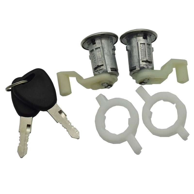 Door Lock Cylinder Kit 2PCS 7701472806 For Renault Thalia Logan Clio Sedan
